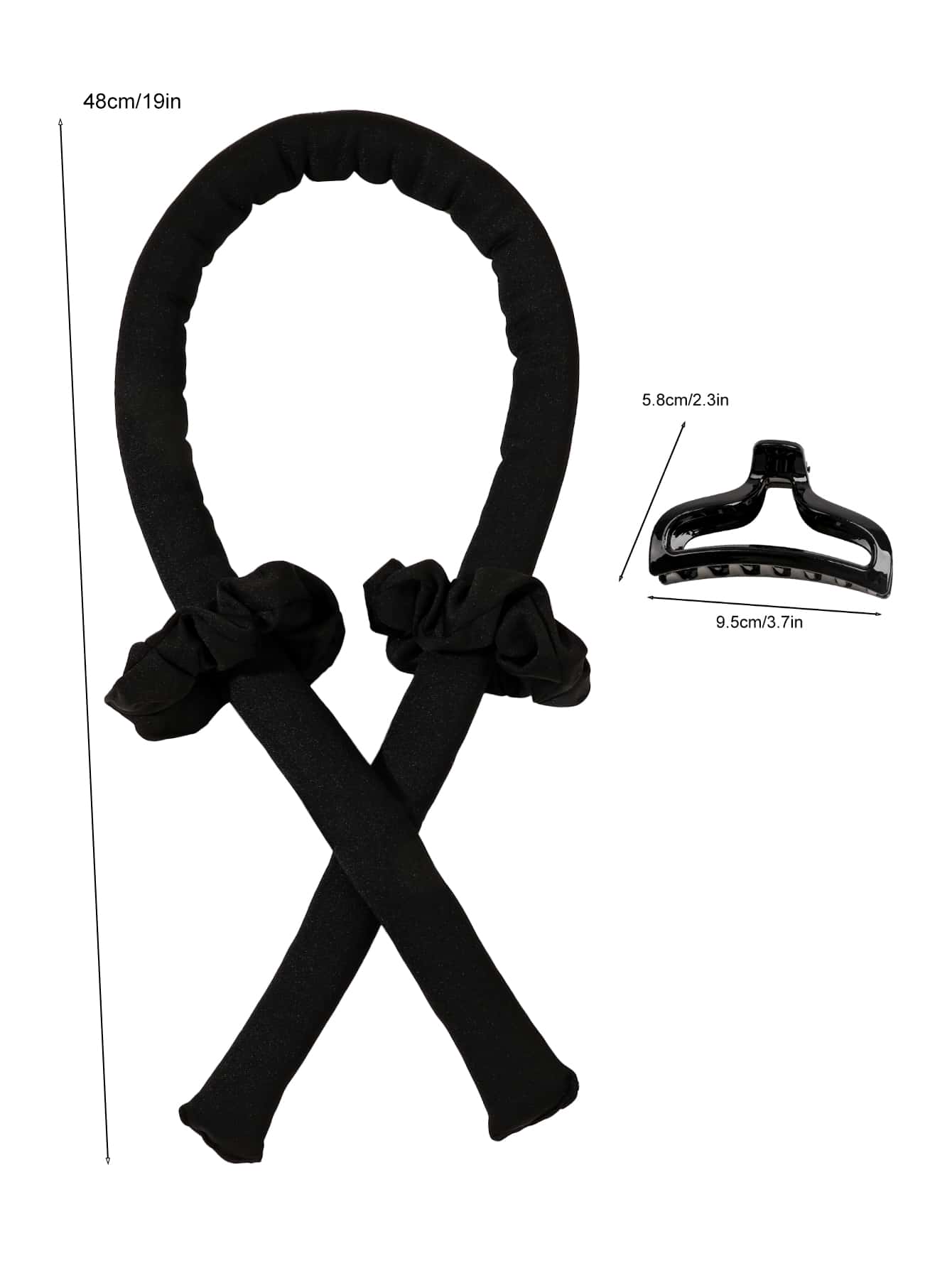 4 pièces Ensemble d'outils de coiffure unicolore