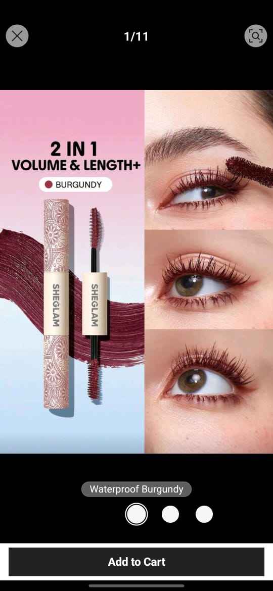 SHEGLAM All-In-One Volume & Length Mascara-Waterproof Burgundy