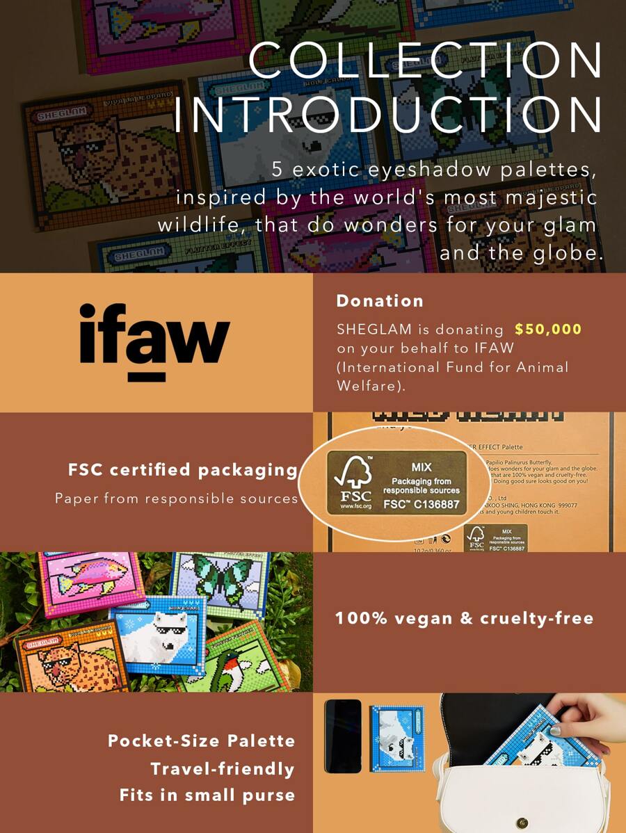 SHEGLAM Viva La Leopard Palette 12-Clolor Glitter Matte