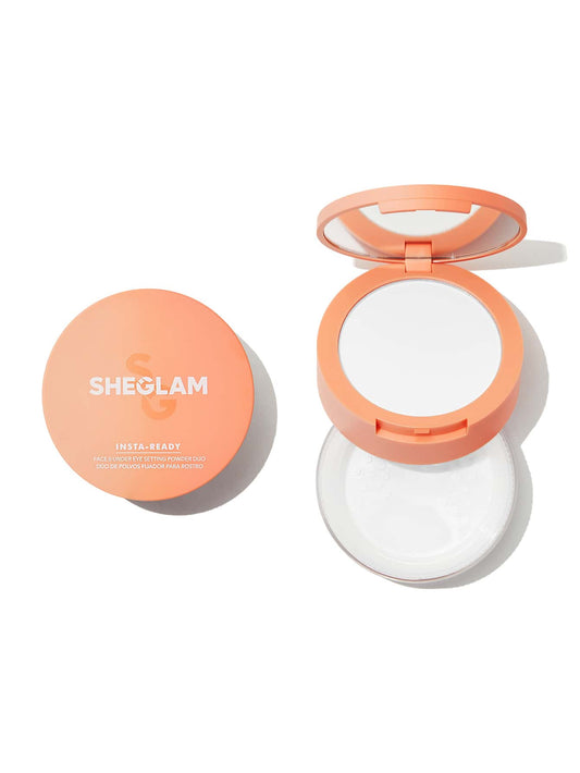 SHEGLAM Duo De Polvos Fijadores Para Rostro Y Contorno De Ojos Insta-Ready