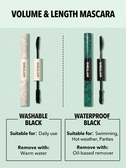 SHEGLAM All-In-One Volume & Length Mascara 2 In 1 Waterproof Volumizing Dual
