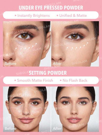 SHEGLAM Insta-Ready Face & Under Eye Setting Powder Duo