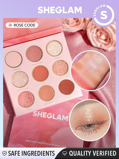 SHEGLAM Rose Code Palette 9-Clolor Shimmer