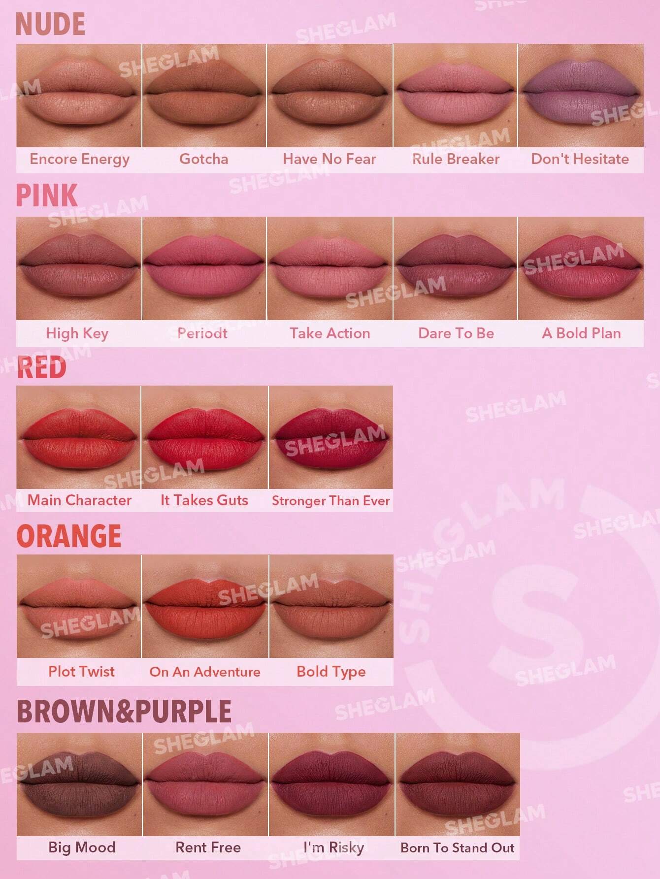 SHEGLAM Rouge à LèVres Mat Longue Tenue Dynamatte Boom