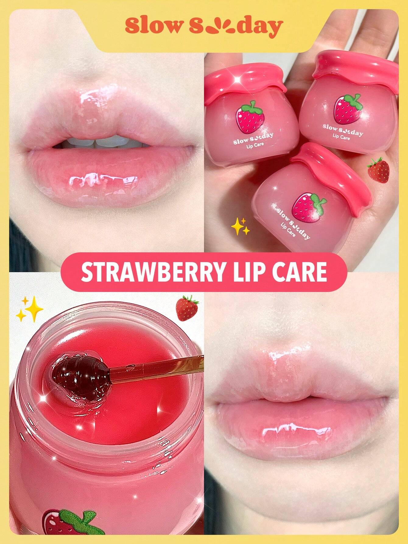 SlowSunday Strawberry Lip Care