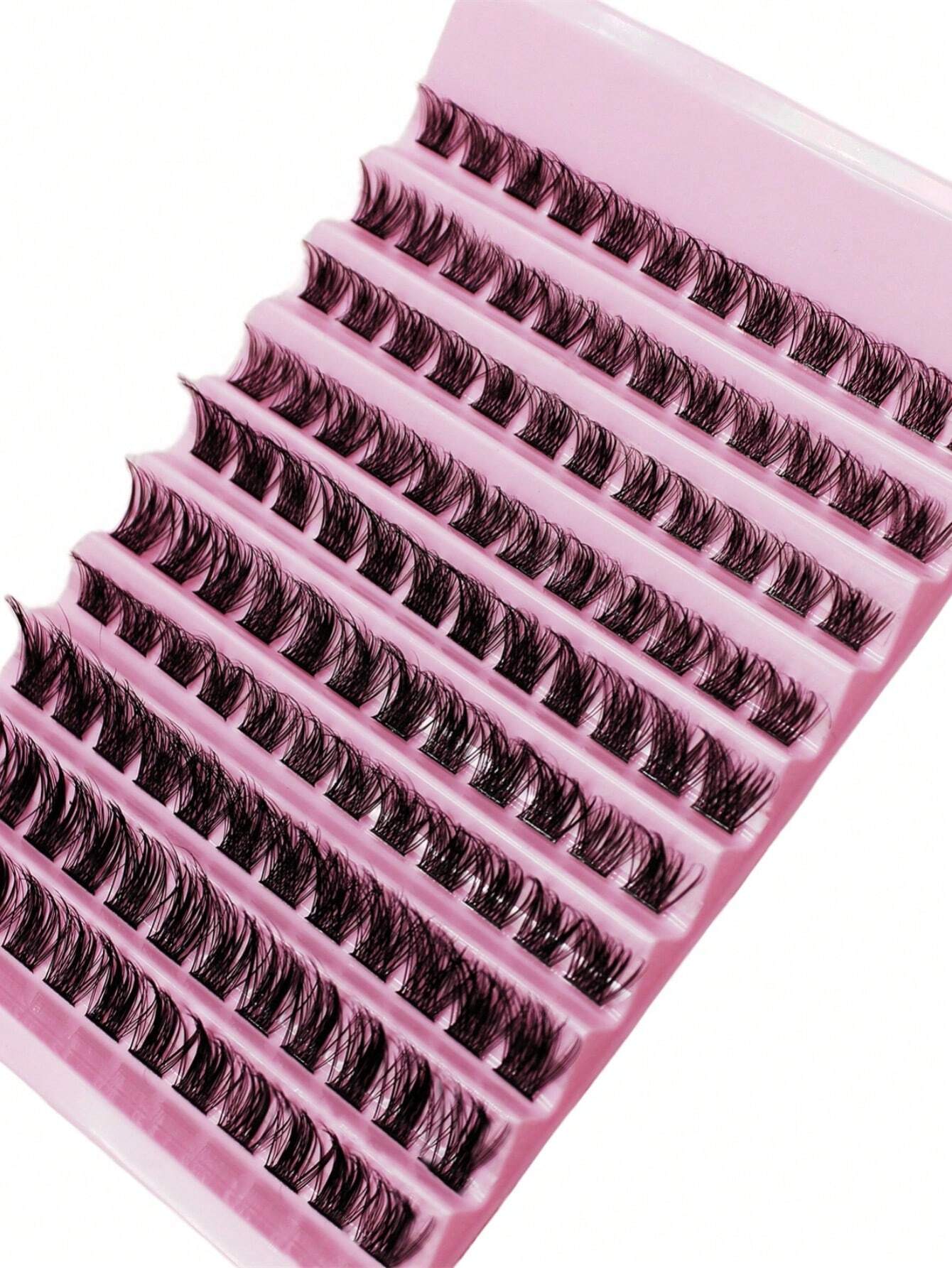 120 pièces Faux cils en grappe 8-16 mm Cils individuels effilés Look naturel Cils