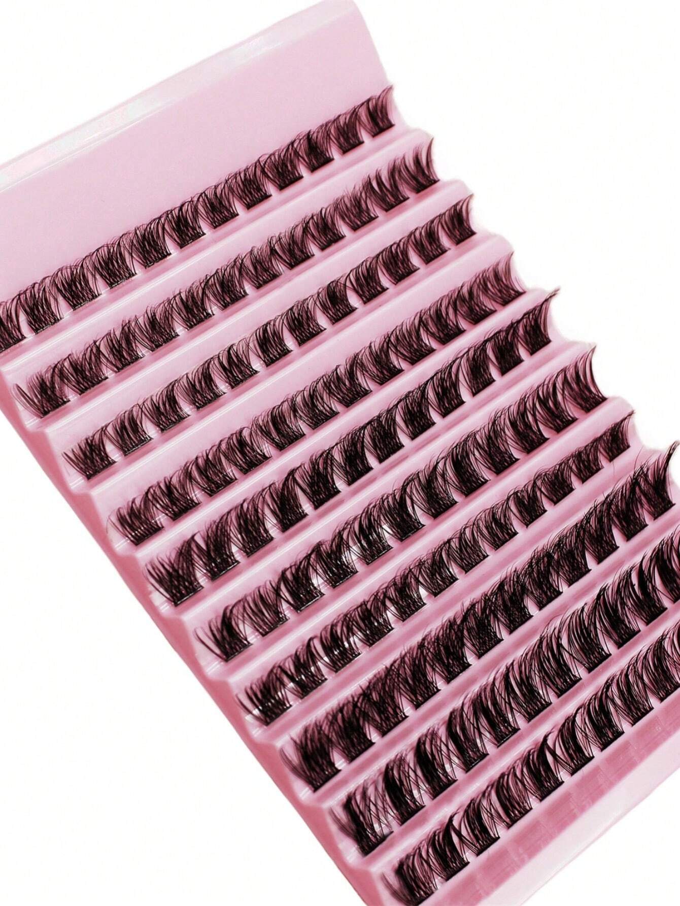 120 pièces Faux cils en grappe 8-16 mm Cils individuels effilés Look naturel Cils