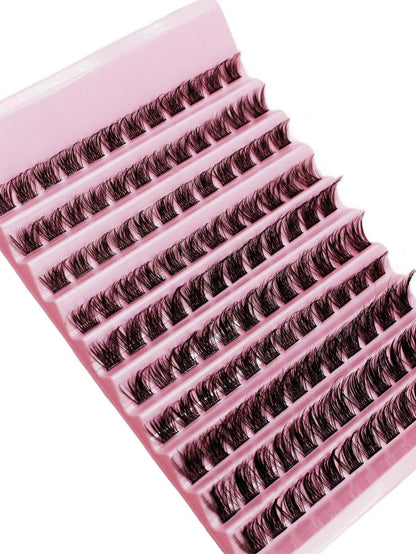 120 pièces Faux cils en grappe 8-16 mm Cils individuels effilés Look naturel Cils