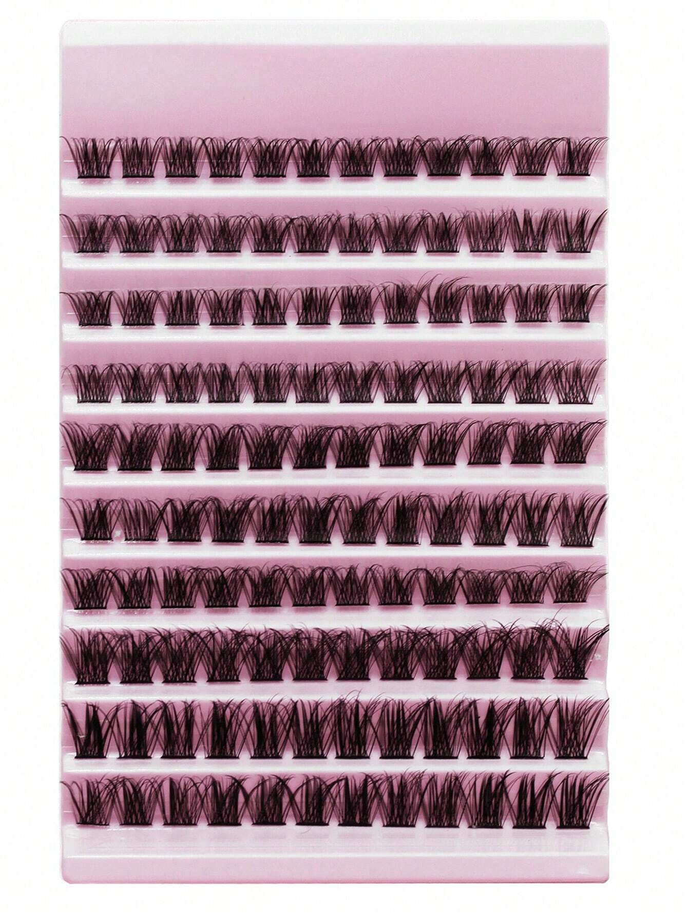 120 pièces Faux cils en grappe 8-16 mm Cils individuels effilés Look naturel Cils