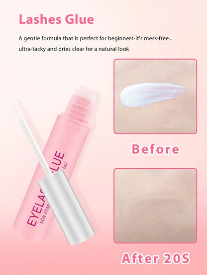 1 pièce Colle à cils transparente de 5 ml