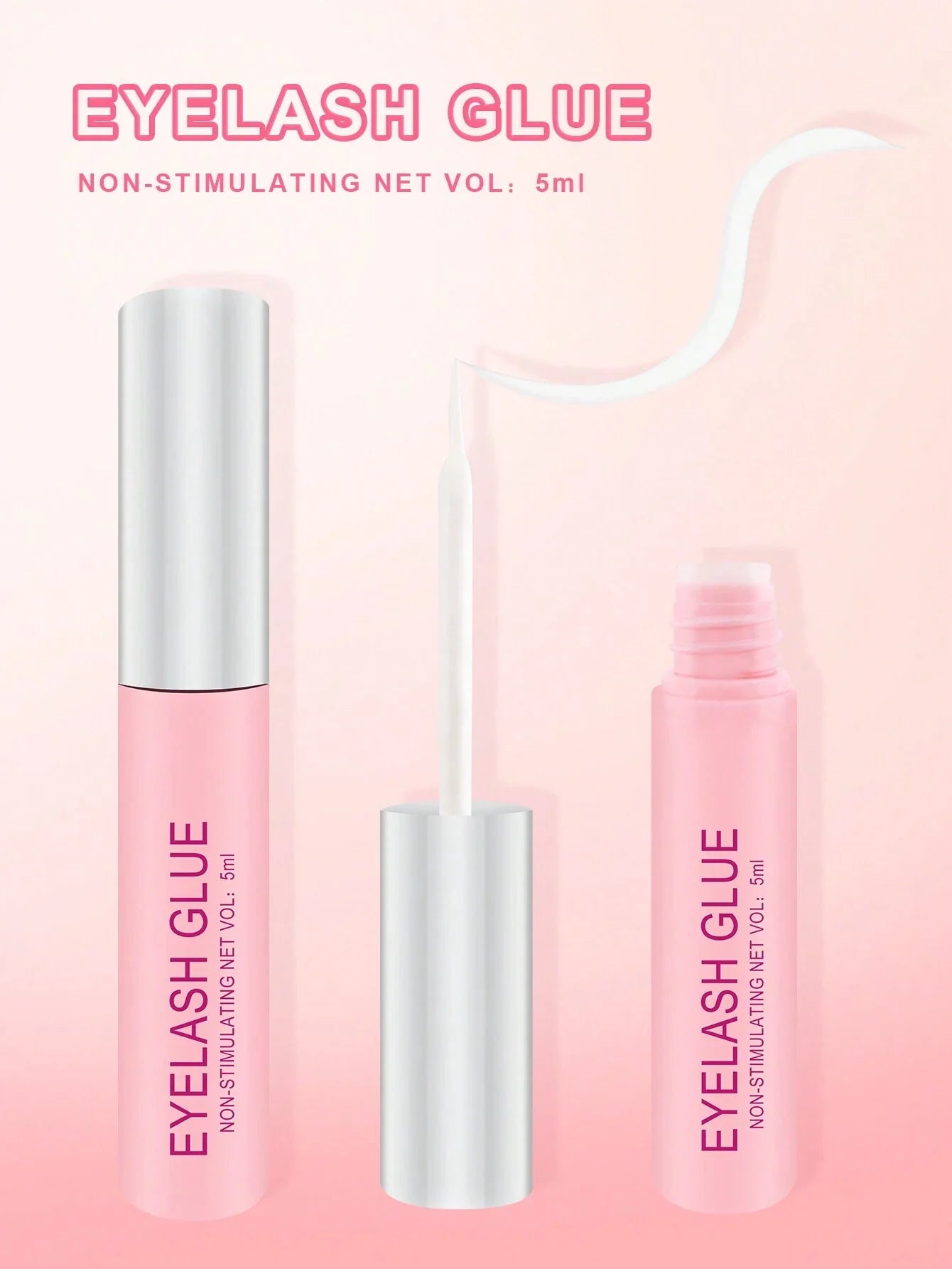 1 pièce Colle à cils transparente de 5 ml