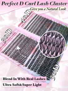 640PCS Individual Lash Clusters Large Capacity 30D+40D+50D
