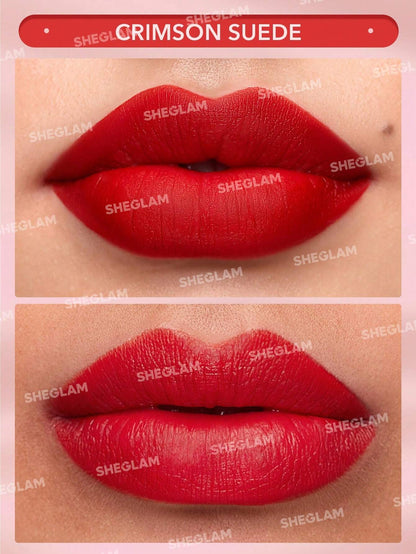 SHEGLAM Rouge à LèVres Matte Allure-Rouge 20 Couleurs Rouge