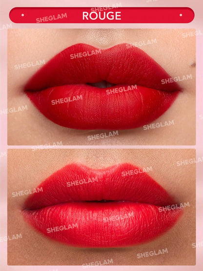 SHEGLAM Rouge à LèVres Matte Allure-Rouge 20 Couleurs Rouge