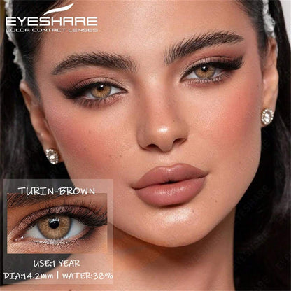 EYESHARE 2 pièces Lentilles de contact de couleur gris brun EYESHARE TURIN-MARRON