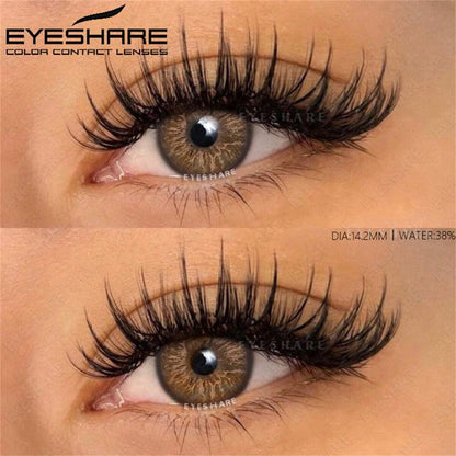 EYESHARE 2 pièces Lentilles de contact de couleur gris brun EYESHARE TURIN-MARRON