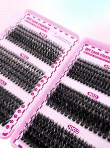 600PCS D Curl Individual Lash Clusters Large Capacity 30D+40D+50D+60D+80D+100D 8-16mm