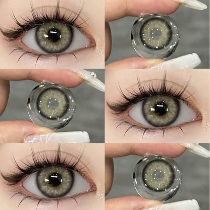 EYESHARE 1 pièce Lentilles de contact colorées souples de grand diamètre gris