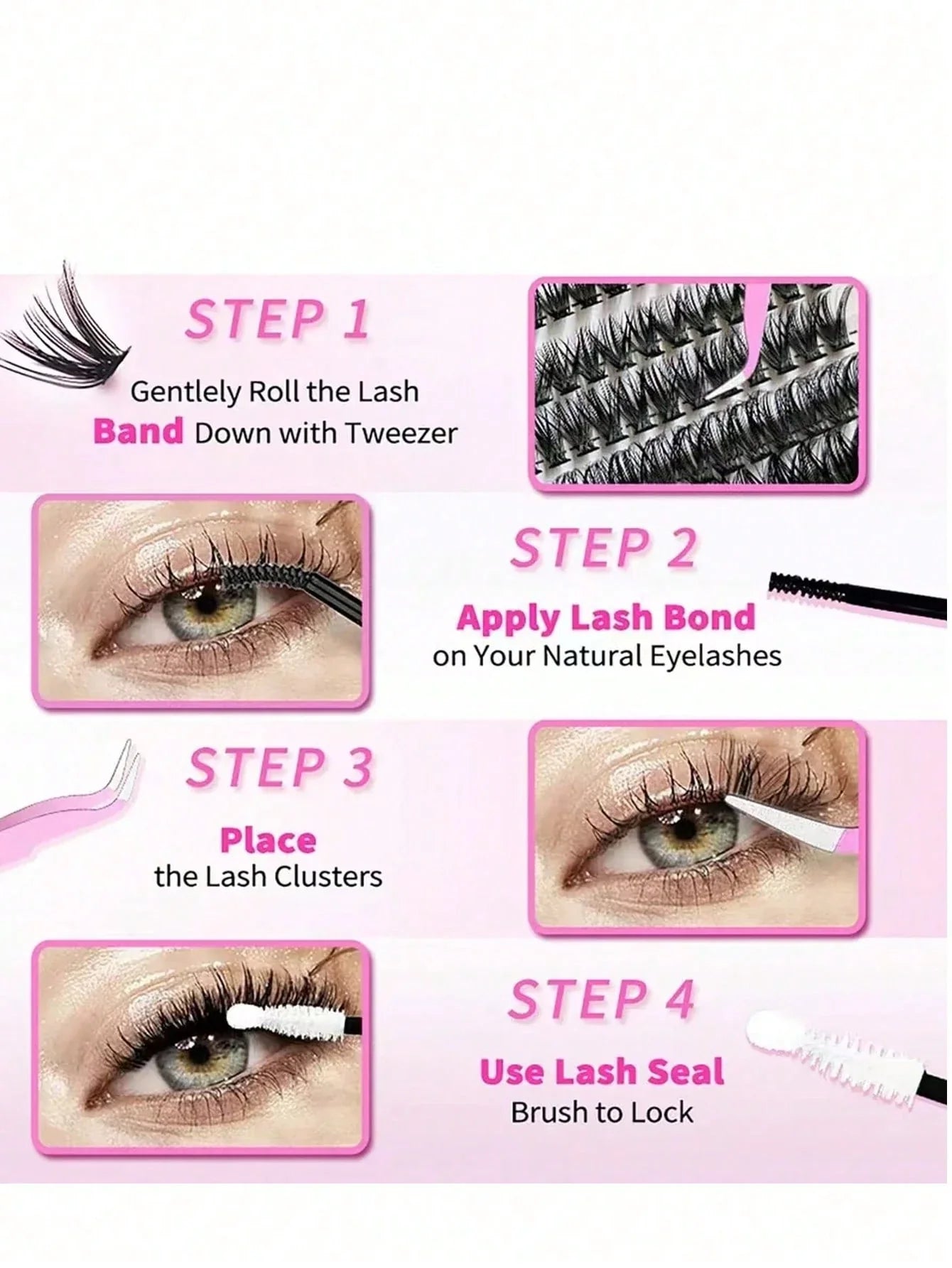 640/590/800 pièces Kit d'extension de cils