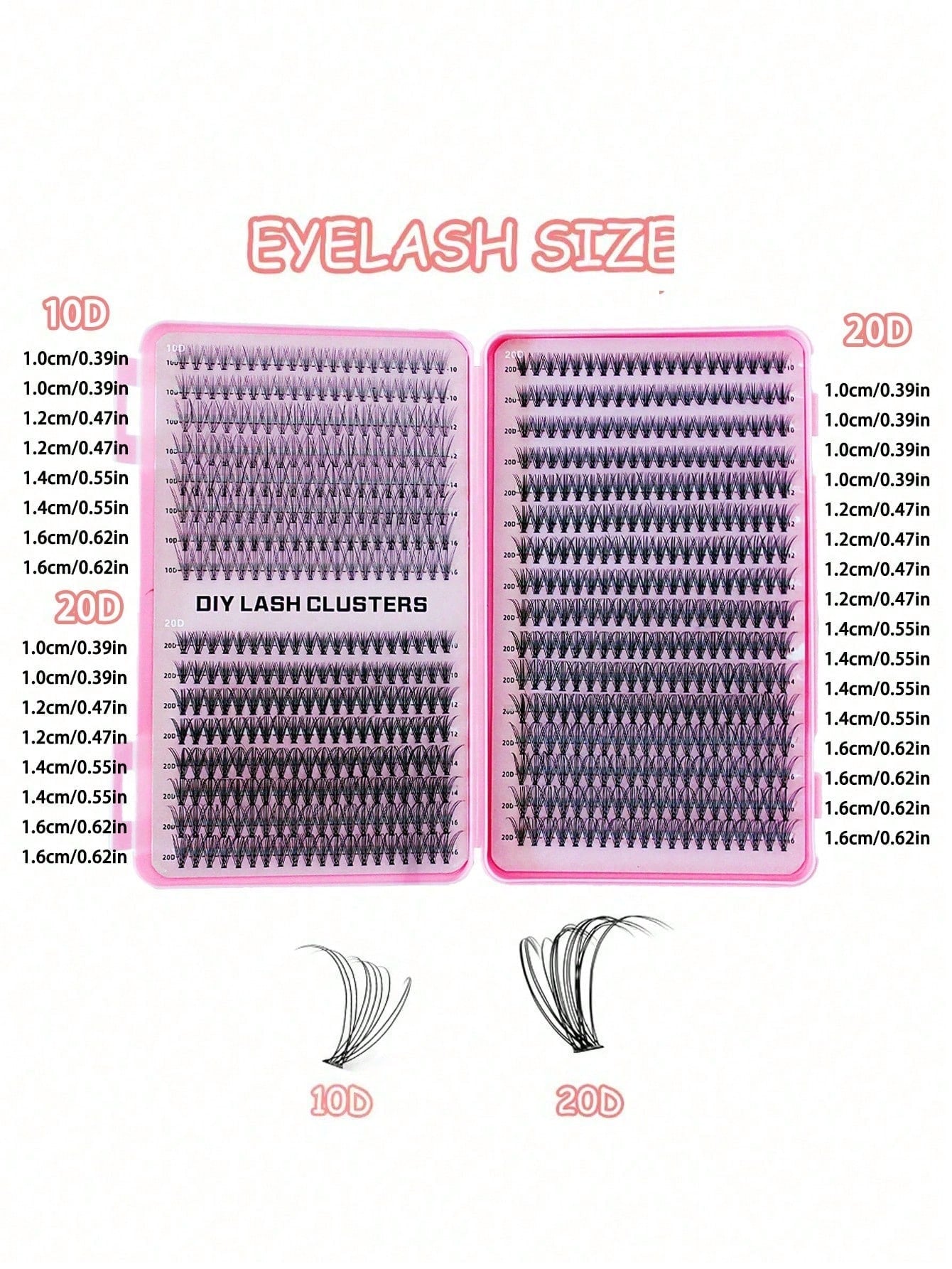 640/590/800 pièces Kit d'extension de cils