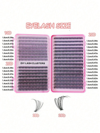 640/590/800 pièces Kit d'extension de cils