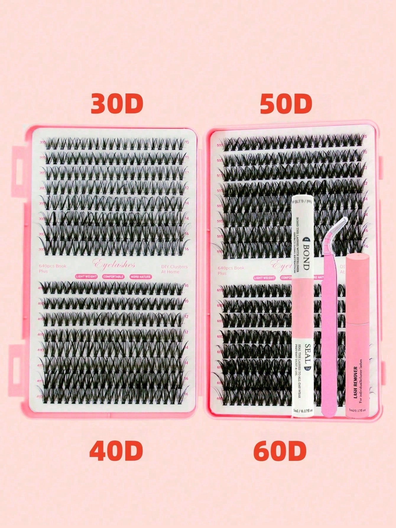 640/590/800 pièces Kit d'extension de cils