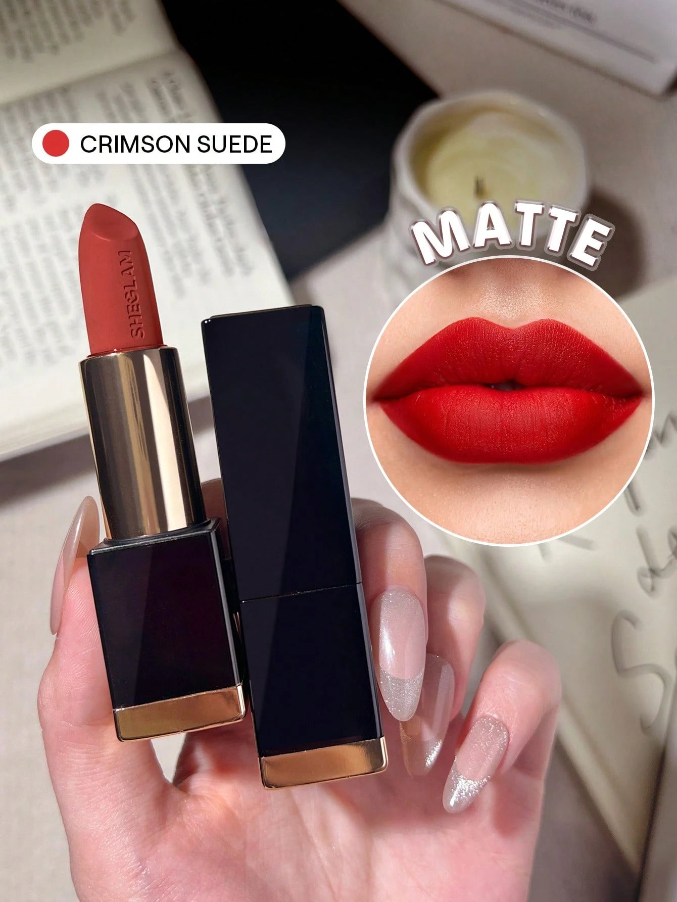 SHEGLAM Rouge à LèVres Matte Allure-Rouge 20 Couleurs Rouge