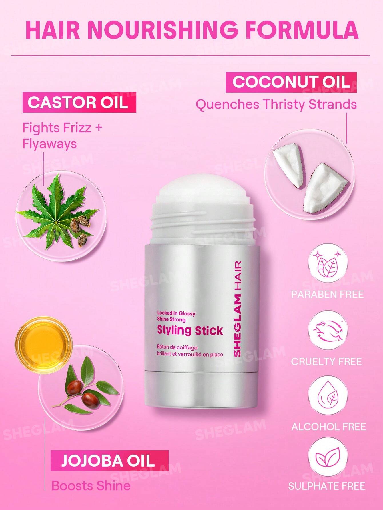 SHEGLAM HAIR Locked in Glossy Shine Strong Styling Stick