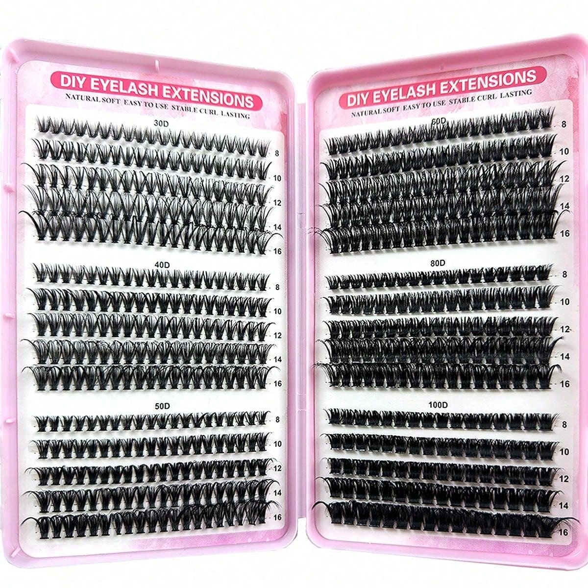 570 pièces Ensemble de faux cils en grappe