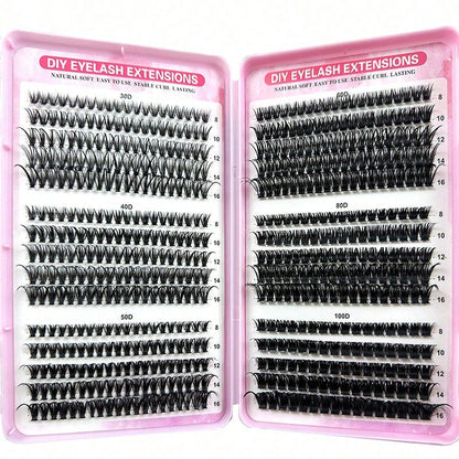 570 pièces Ensemble de faux cils en grappe