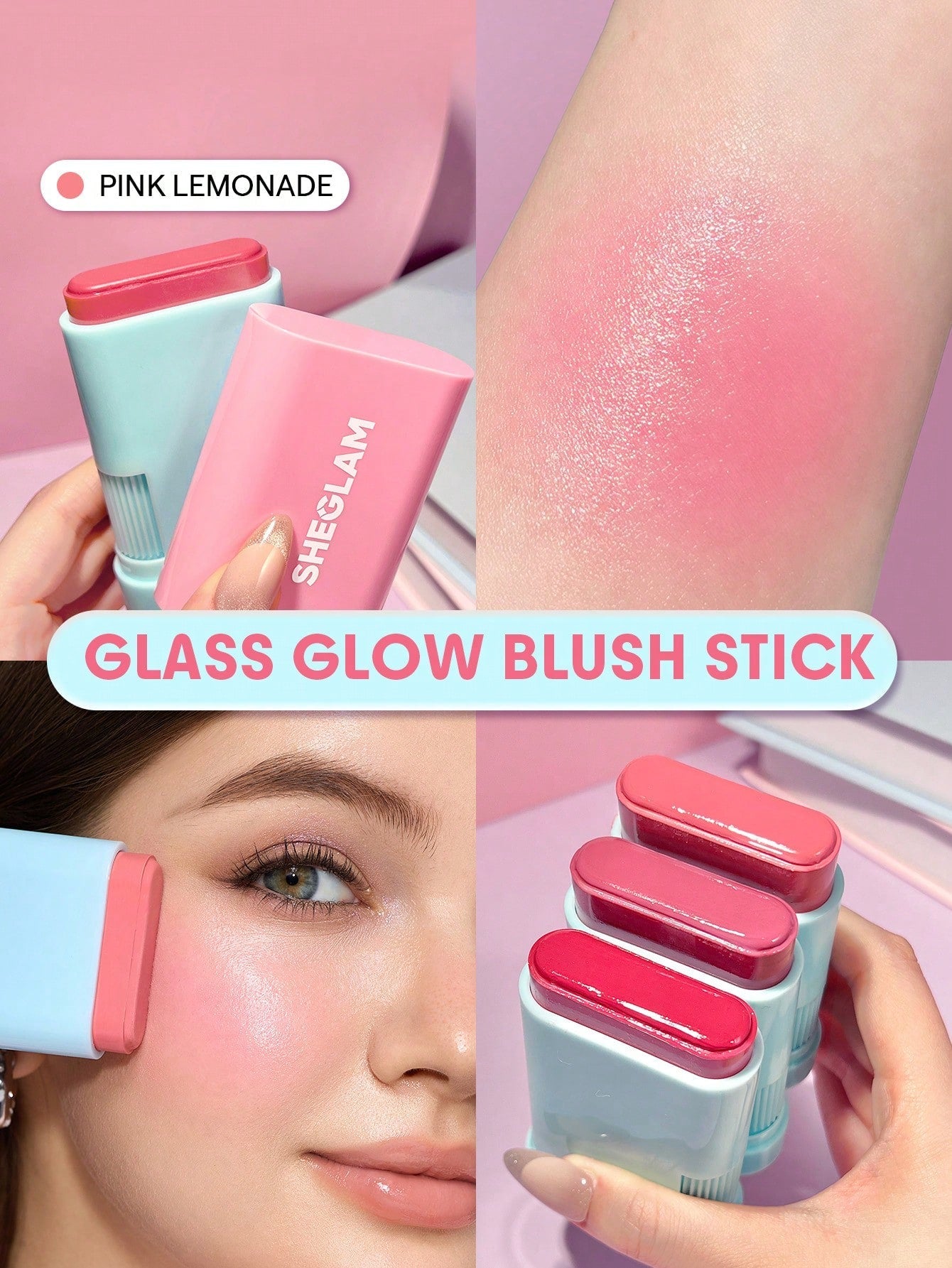 SHEGLAM Glass Glow Blush En Stick