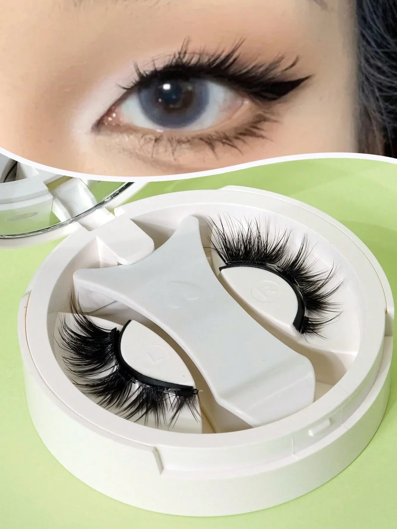 1 paire de faux cils magnétiques CC Curl avec pince à épiler