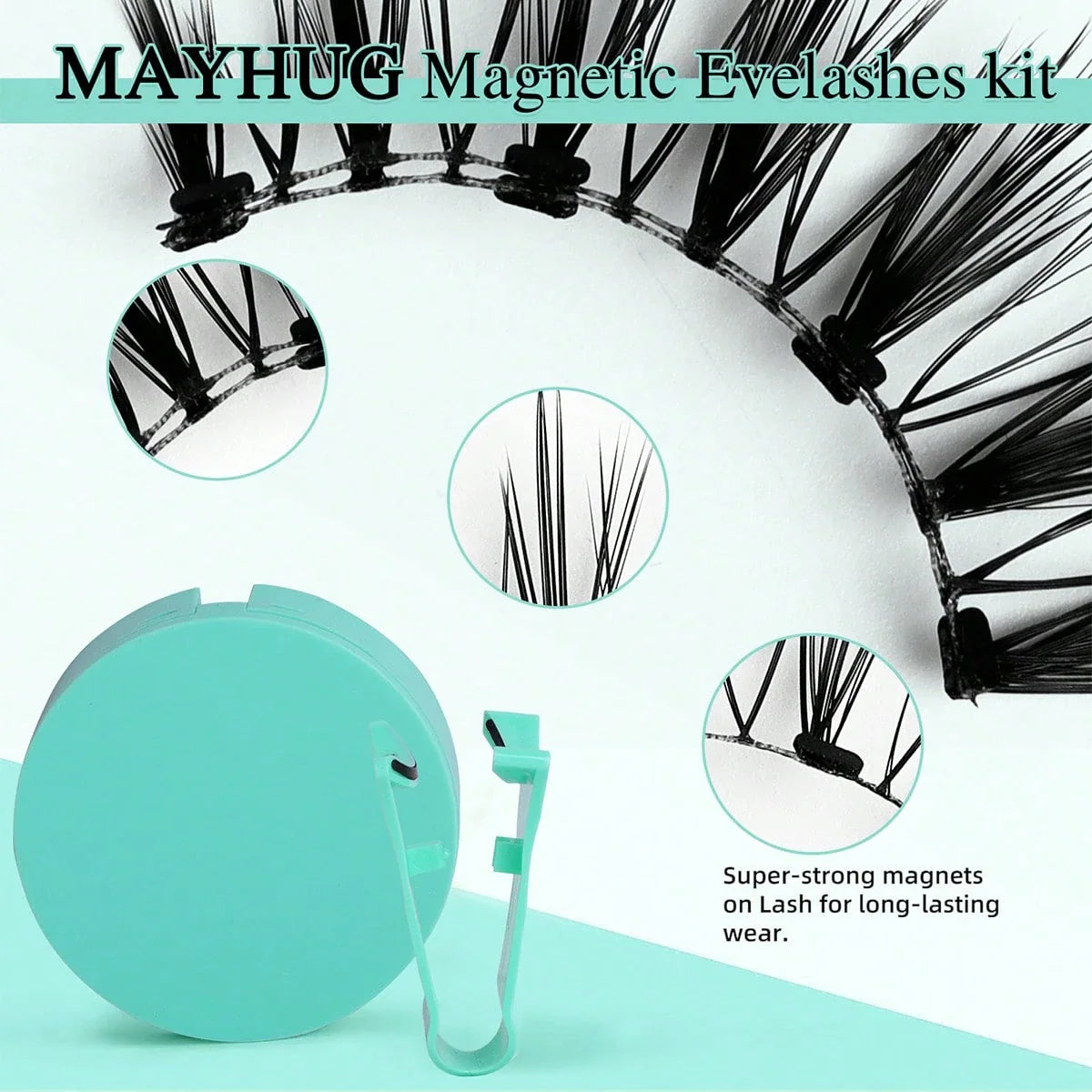 1 paire de faux cils magnétiques Manga