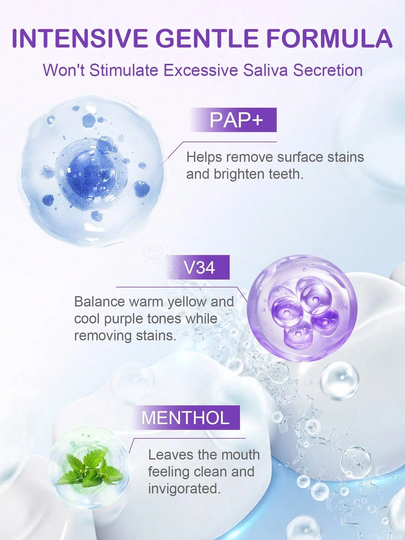 Bandes de blanchiment des dents violettes Slow Sunday