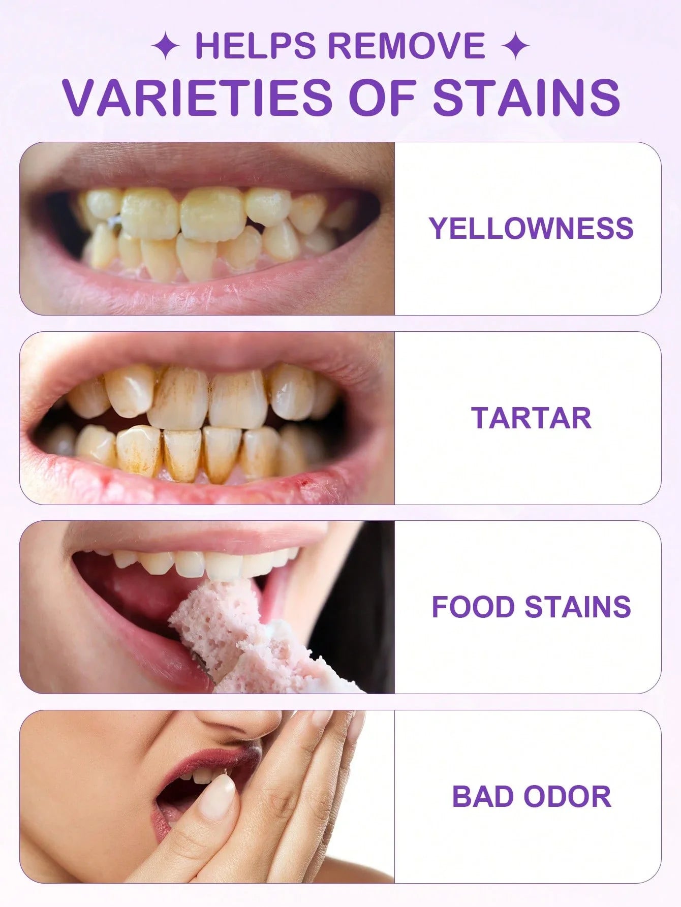 Bandes de blanchiment des dents violettes Slow Sunday