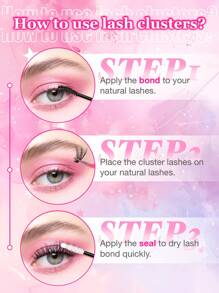 600PCS D Curl Individual Lash Clusters Large Capacity 30D+40D+50D+60D+80D+100D 8-16mm