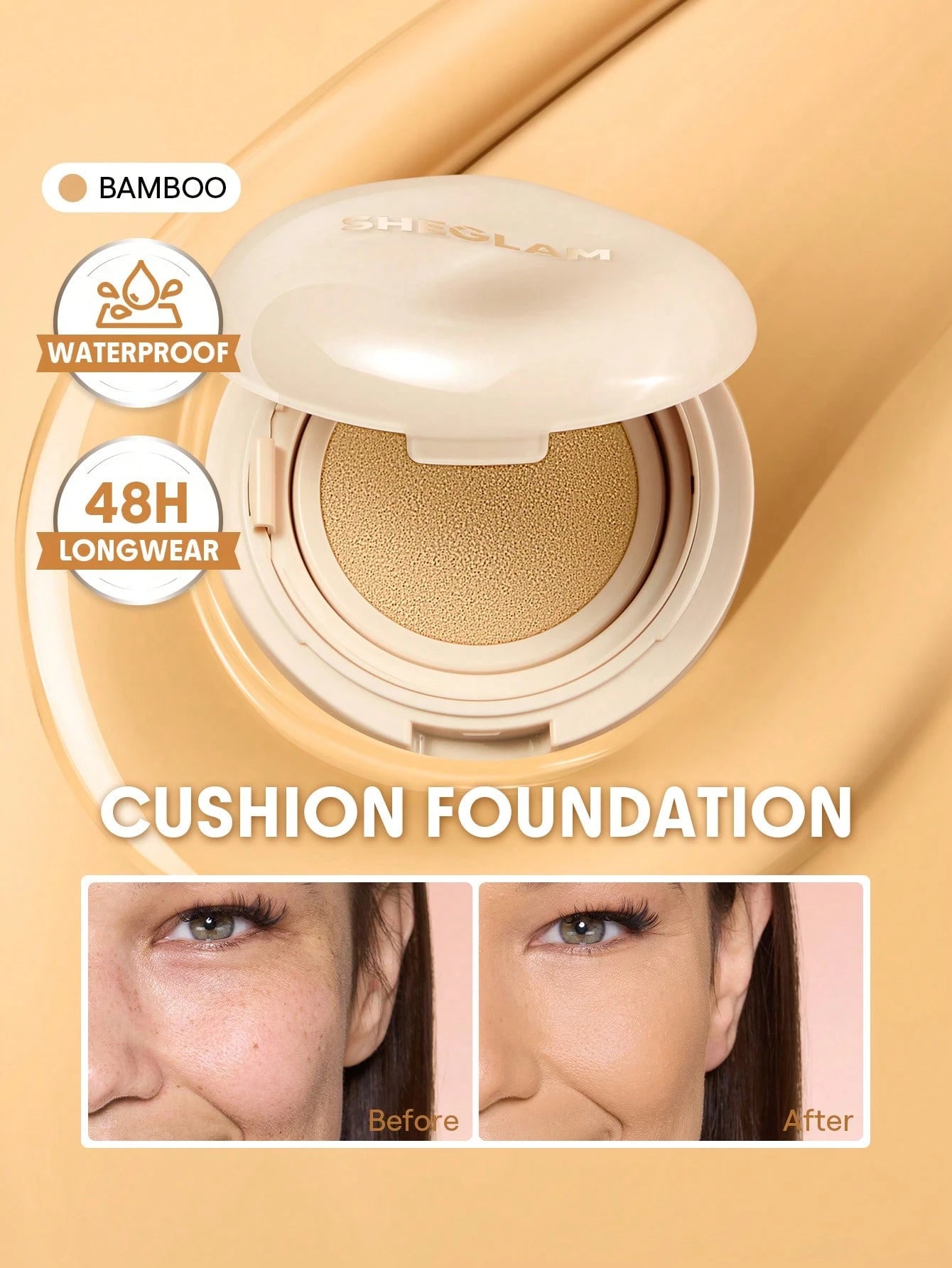 SHEGLAM Lock & Go Long-Lasting Fond De Teint Cushion