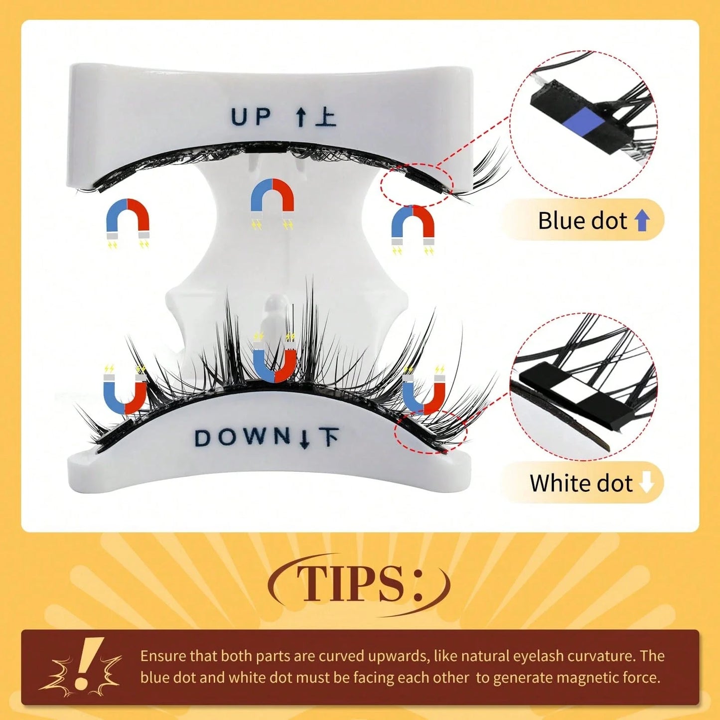 1 paire de faux cils magnétiques CC Curl avec pince à épiler