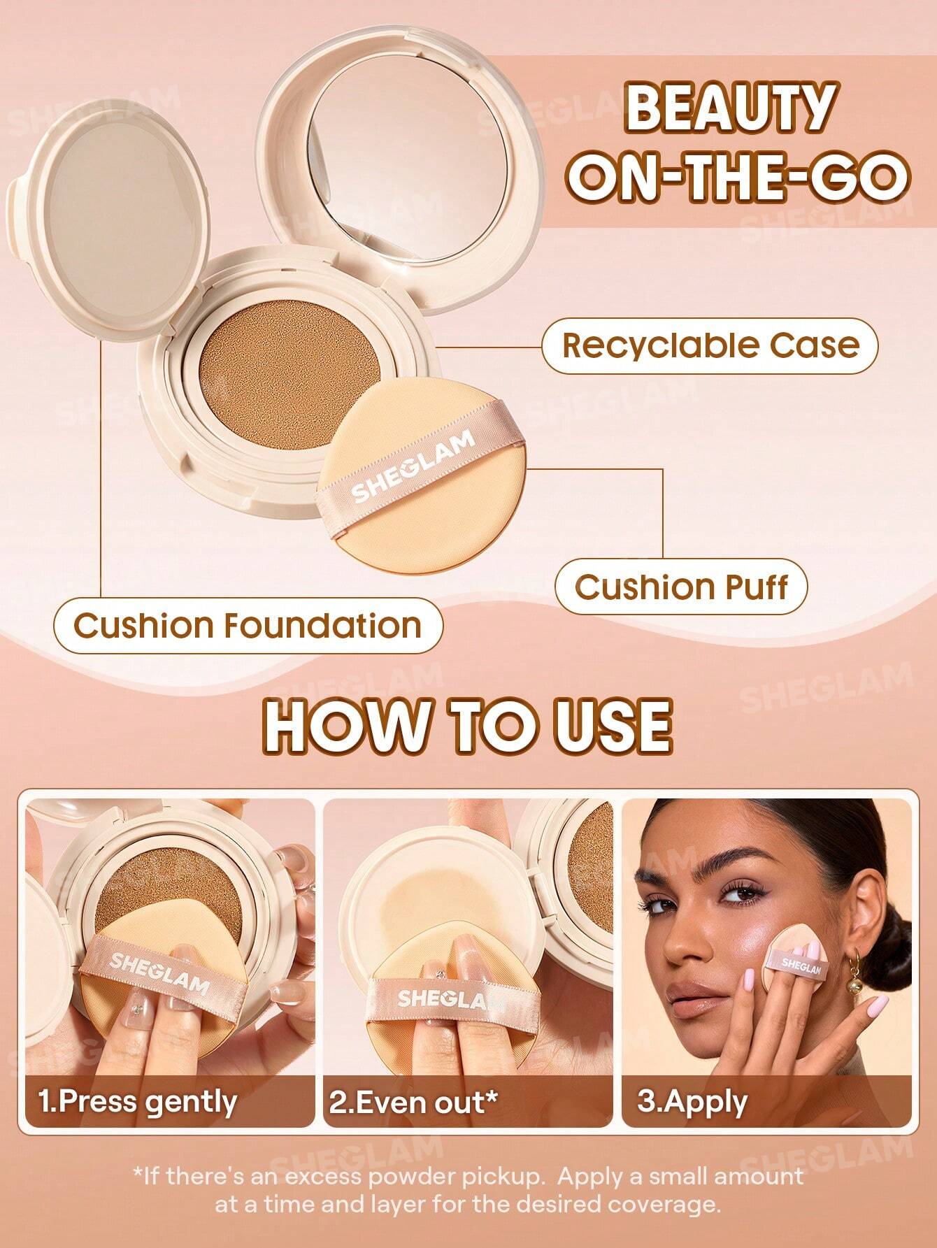 SHEGLAM Lock & Go Long-Lasting Fond De Teint Cushion