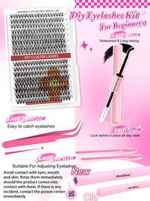 20 pièces Clusters de cils individuels Look naturel et effilés Clusters de cils 30D+40D,sb2407010200887567