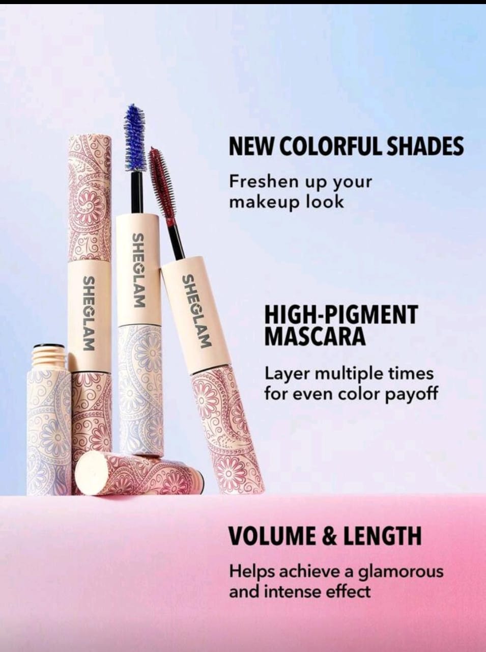 SHEGLAM All-In-One Volume & Length Mascara-Waterproof Burgundy