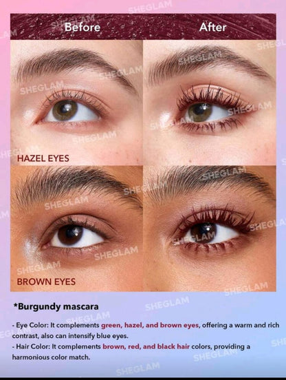 SHEGLAM All-In-One Volume & Length Mascara-Waterproof Burgundy