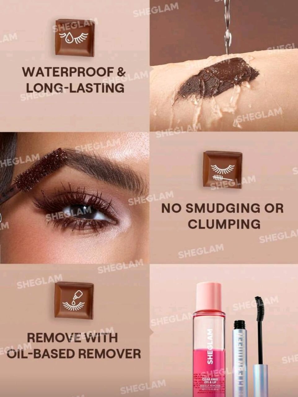 SHEGLAM All-In-One Volume & Length Mascara-Waterproof Macchiato