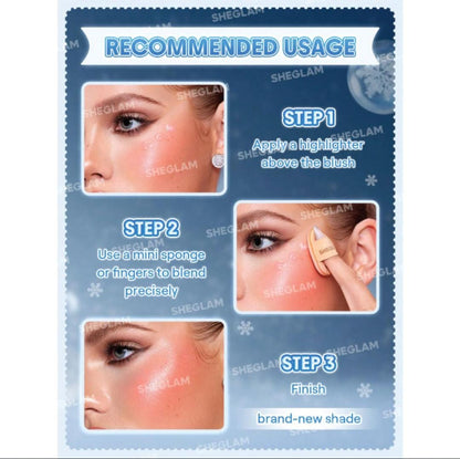 SHEGLAM festive glow gift set rose ritual & glass heart