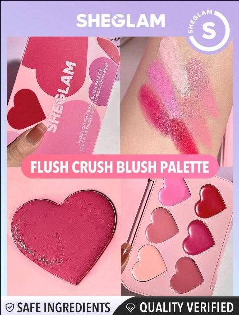 SHEGLAM Palette de fards à joues crème Flush Crush-Blushing Bouquet