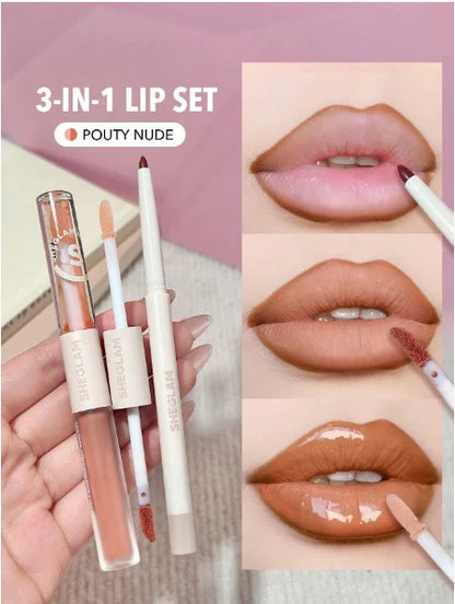 SHEGLAM Soft 90'S Glam Lip Liner And Lip Duo Set